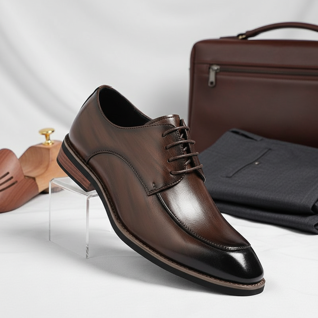 Business Formal Wear Height Increasing Insole Casual Men's Shoes